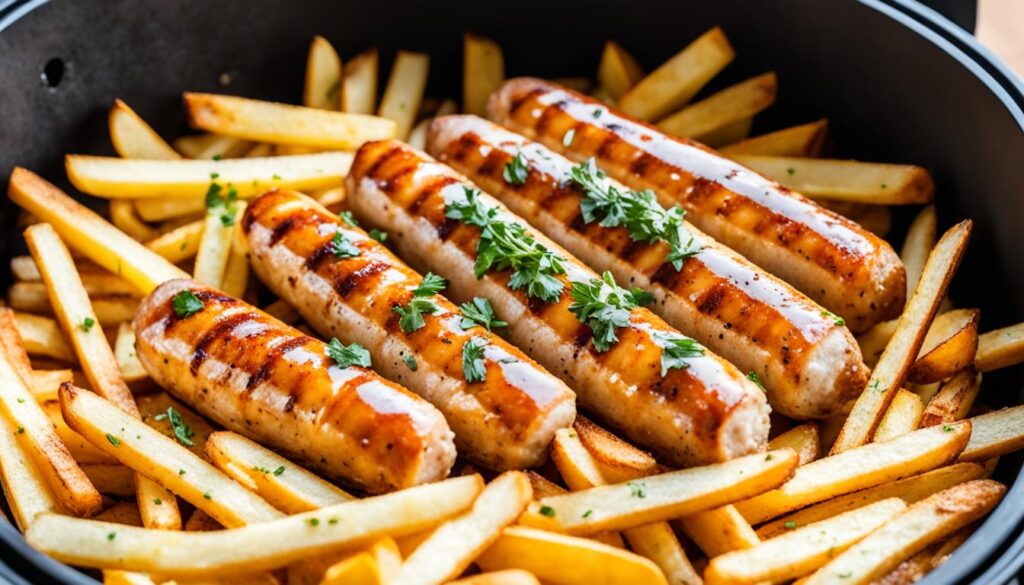 air fry chicken sausage